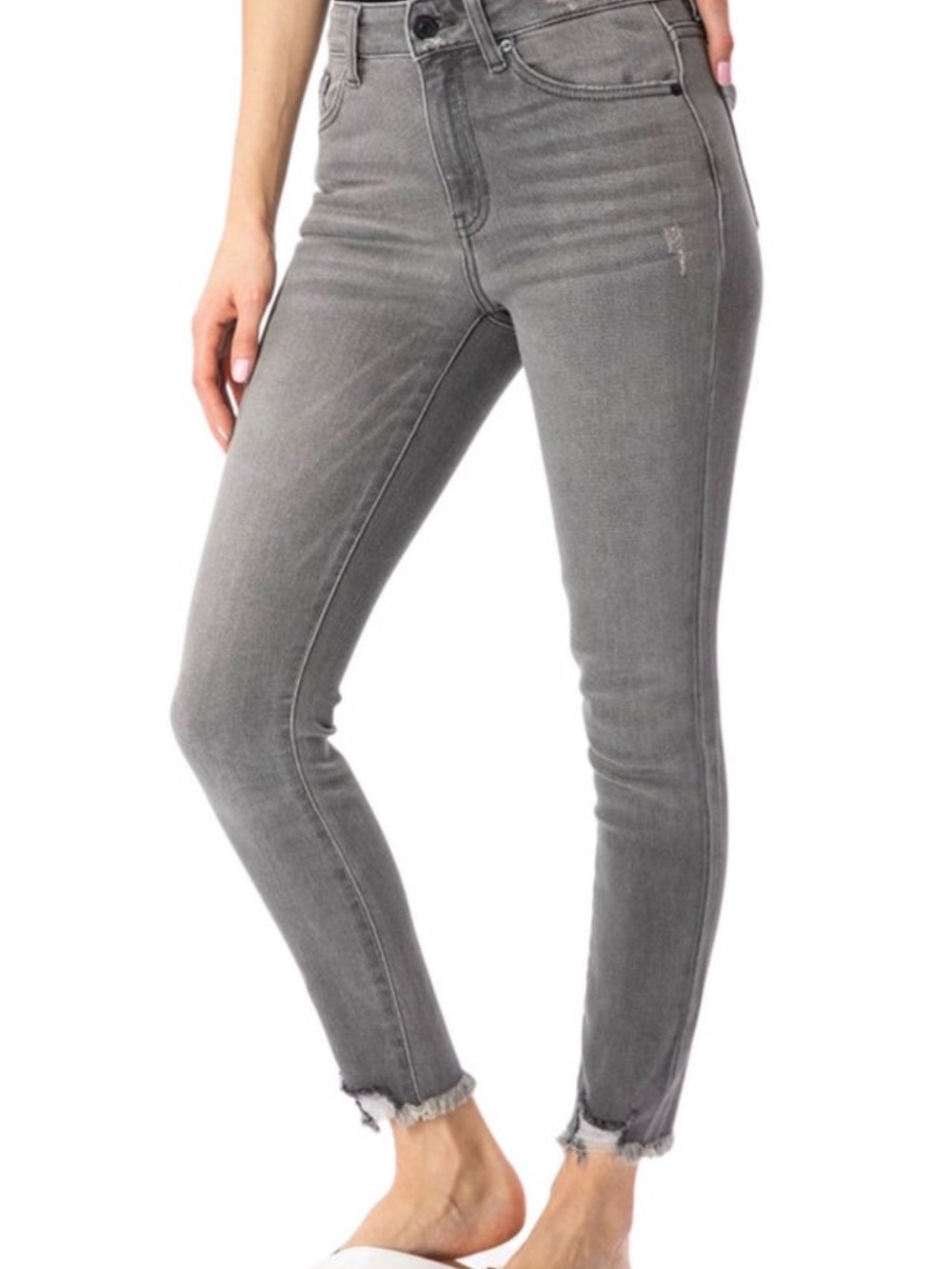 KanCan High-Rise Grey Skinny Jeans for Women